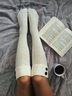 Plain Casual Vintage Button Warm Socks
