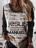 Casual Letter Loose Hoodies & Sweatshirt