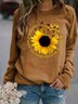 Sunflower Casual Crew Neck Cotton-Blend Hoodies & Sweatshirt