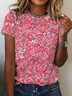 Casual Loose Jersey Crew Neck T-shirt