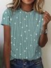 Casual Geometric Crew Neck T-shirt