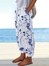 Loose Vacation Floral Trousers