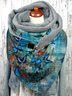 Vintage Butterfly Print Triangle Scarf Wind/warm