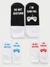 Do Not Disturb I'm Gaming Letters 3D Print Cotton Knit Socks