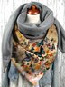 Casual Colorful Heart Pattern Triangle Scarf Windproof/warm