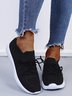 Plain Color Simple Casual Soft Flyknit Sneakers