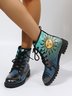 Sun and Luna Abstract Graphic Booties