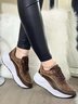 Vintage Old Check Casual Platform Shoes