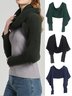 Simple Casual Shawl Sleeves Integrated Scarf