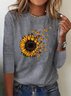Sunflower Long sleeve Crew Neck T-Shirt