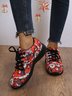 Christmas Santa Red Graphic Casual Sneakers