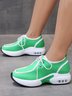 Split Joint Lace-Up Platform Air Cushioned Sneakers