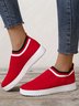 Plus Size Slip On Flyknit Sneakers