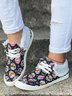 Halloween Skull Pumpkin Plush Splice Casual Flat Shoes