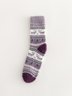 Casual Retro Striped Elk Pattern Plush Socks Autumn Winter Accessories Warm High Stretch