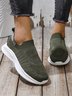 Plus Size Breathable Mesh Fabric Slip On Sneakers