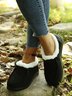 Corduroy Upper Plush Casual Flats