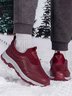 Women's Split Joint Warm Lined Slip On Sports Sneakers