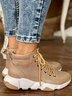 Vintage Comfort Soft Leather Lightweight Non-Slip Lace-Up Sneakers