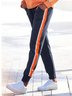Color Block Casual Loose Sweatpants