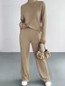 Cotton-Blend Casual Loose Two-Piece Set