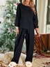 Casual Crew Neck Sets