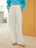 Casual Loose Solid Trousers