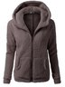 Casual Long Sleeve Hooded Coat